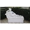 Image 1 : Greco-Roman Marble Statue - Lady Reclining w/Apple (Approx. 57x14x46)