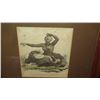 Image 2 : Old Framed Topographical Print: "Jeune Femme Des Iles Sandwich Dansant" 16x15