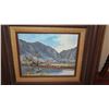 Image 2 : Framed Original Canvas Painting: Kahaluu Valley - by BH Freeland 1979 (16x14)