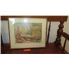 Image 1 : Framed Original Color Pencil: Still Life/Hawaiian Village - by M. Charlot 20X18