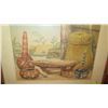 Image 2 : Framed Original Color Pencil: Still Life/Hawaiian Village - by M. Charlot 20X18