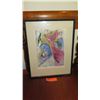 Image 1 : Framed Watercolor/Mixed Media: Pa`u Rider - by John Young