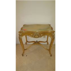 Gilded Italian Onyx-Topped Console Table 23 X 32 X 30 Ht.