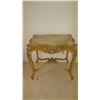 Image 1 : Gilded Italian Onyx-Topped Console Table 23 X 32 X 30 Ht.