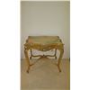 Image 2 : Gilded Italian Onyx-Topped Console Table 23 X 32 X 30 Ht.