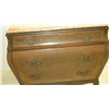 Image 3 : Stone-Topped, Hardwood Bombe Commode w/ Embellished Hardware 38x21x35