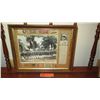 Image 1 : Framed B& W Royal Hawaiian Military Band 1883 & Old Stamps 16x13