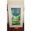 Image 1 : Framed Original Painting on Canvas: Iolani Palace Gazebo - by Alec Baird 13x21