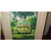 Image 2 : Framed Original Painting on Canvas: Iolani Palace Gazebo - by Alec Baird 13x21