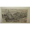 Image 2 : Framed Sketch: Mountain Range - by Bruce Peck 1981 (Approx. 19x15)