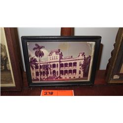 Qty 3 Framed Old B& W Photographs - Iolani Palace 8x6