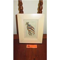 Framed Print: Hawaii Flag (Inscription to Regina on Back) 8X10