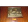 Image 1 : Framed Old Chalkware Painting: Still Life Coconuts - by Lucy Jones 14x11