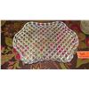 Image 2 : Large Cut Crystal Stemmed Bowl (Approx. 7.5" H), Lidded Bowl, Tray, Candy Dish