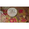Image 3 : Large Cut Crystal Stemmed Bowl (Approx. 7.5" H), Lidded Bowl, Tray, Candy Dish