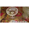 Image 4 : Large Cut Crystal Stemmed Bowl (Approx. 7.5" H), Lidded Bowl, Tray, Candy Dish