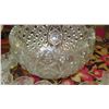 Image 10 : Large Press Glass Punch Bowl and 18 Glasses - 13" dia, 8.5" H