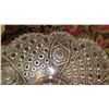 Image 3 : Large Press Glass Punch Bowl and 18 Glasses - 13" dia, 8.5" H