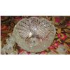Image 7 : Large Press Glass Punch Bowl and 18 Glasses - 13" dia, 8.5" H
