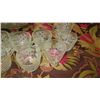Image 8 : Large Press Glass Punch Bowl and 18 Glasses - 13" dia, 8.5" H