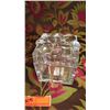 Image 3 : Hand Cut Crystal Jar w/Lid & "Present w/Bow" Lidded Jar - New Cond.