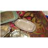 Image 7 : Qty 7 Antique Silver Plated Platter, Trays, Condiment Tray, etc.