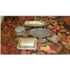 Image 1 : Qty 6 Mini Silver Plated Trays, Platters, Misc.
