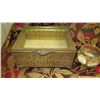 Image 2 : Antique Filigree Metal Boxes w/Gilt Overlay and Glass Lids