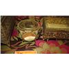 Image 4 : Antique Filigree Metal Boxes w/Gilt Overlay and Glass Lids