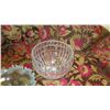 Image 4 : Large Cut Crystal Bowl (9" dia) and Ice Blue "Iceberg" Glass Bowl (10" dia)