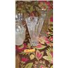 Image 1 : Qty 4 Tall Vases (Cut Crystal, Etched Relief, etc.) - 9" H to 11.5" H