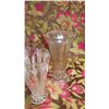 Image 3 : Qty 4 Tall Vases (Cut Crystal, Etched Relief, etc.) - 9" H to 11.5" H