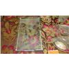 Image 3 : Qty 5 Tropical Floral Etched Glass Serving Trays, Vase, Champagne Flute