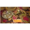 Image 2 : Glass Bowls, Plates, Stemware, Platter, Bowls w/Gilt Overlay