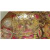 Image 3 : Misc. Crystal and Glass Servers, Trays, Bowls, Plates w/ Gilt Overlay