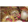 Image 7 : Misc. Crystal and Glass Servers, Trays, Bowls, Plates w/ Gilt Overlay