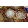 Image 8 : Misc. Crystal and Glass Servers, Trays, Bowls, Plates w/ Gilt Overlay