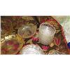 Image 9 : Misc. Crystal and Glass Servers, Trays, Bowls, Plates w/ Gilt Overlay