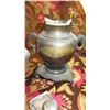 Image 2 : Qty 6 Misc. Antique Brass Cast Urn, Silver Plated Servers, etc.