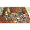 Image 1 : Large Misc. Lot: Silver Plated Tray, Bowls, Cups, Creamers, Condiment Bowls, etc.