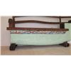 Image 2 : Hardwood Canoe Bench - Handpainted 110x24x72