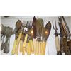 Image 3 : Misc. Deer Antler-Handled Cutlery, Serving Utensils and Flatware