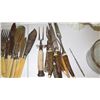 Image 4 : Misc. Deer Antler-Handled Cutlery, Serving Utensils and Flatware