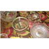 Image 4 : Qty 6 Crystal/Glass Bowls, 5 Taper Candle Holders, Mini Condiment Bowls