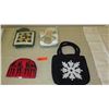 Image 2 : Qty 3 New Hawaiian Quilt Pillow Covers, Quilted Pot Holder/Oven Mitt Sets, Dish Towels, Quilted Bag