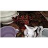 Image 3 : Misc. Lot: Ceramic Bunny Jars, Tureens, Teapots, Carp, Lilac Server