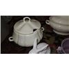 Image 5 : Misc. Lot: Ceramic Bunny Jars, Tureens, Teapots, Carp, Lilac Server