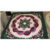 Image 3 : 2 New Hand-Stitched Hawaiian-Pattern Quilt Blankets - Approx. 41X41