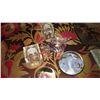 Image 4 : 2 Lrg Glass Server Trays, Collection of Misc. Glass Shells, Globes, Orbs