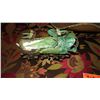 Image 2 : Antique Copper Plated Brass Tray w/Bird Ornamented Handles, Antique Metal Overlay Piece w/Crickets, 